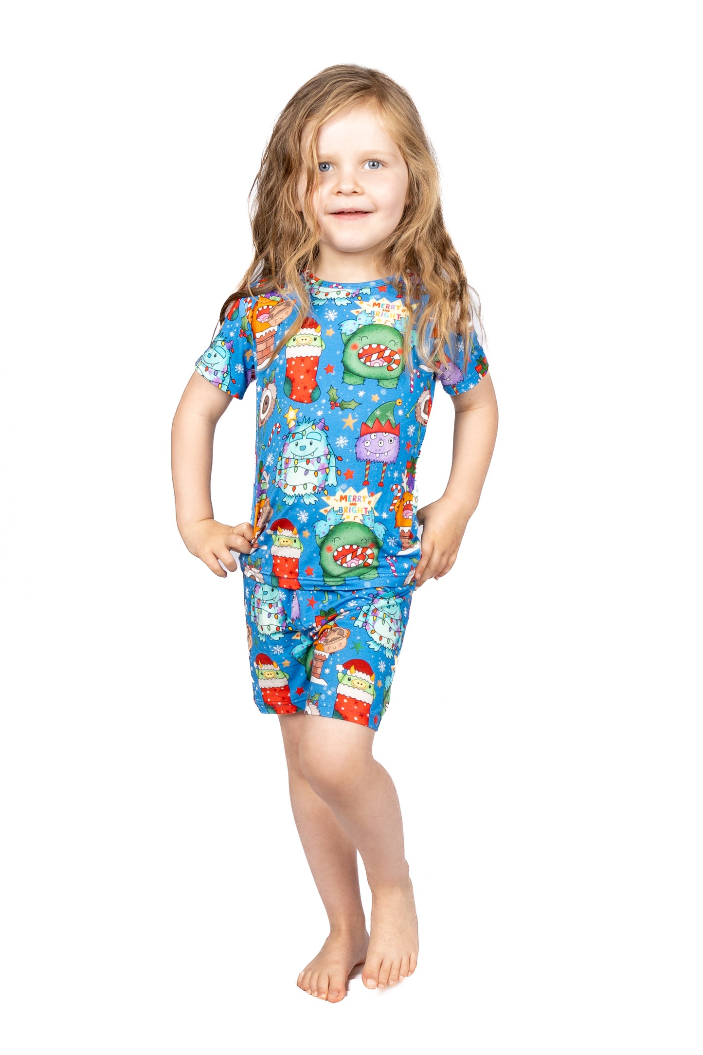 Christmas Monster Shortie Pajamas