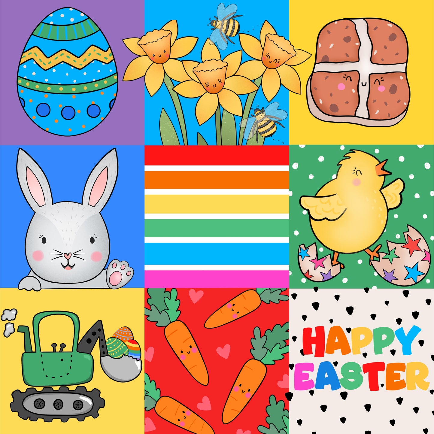 Easter Patchwork - Tees/Two Piece Pajamas